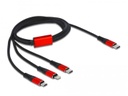 Delock USB-Ladekabel  USB C - Lightning/Micro-USB B/USB C 1 m