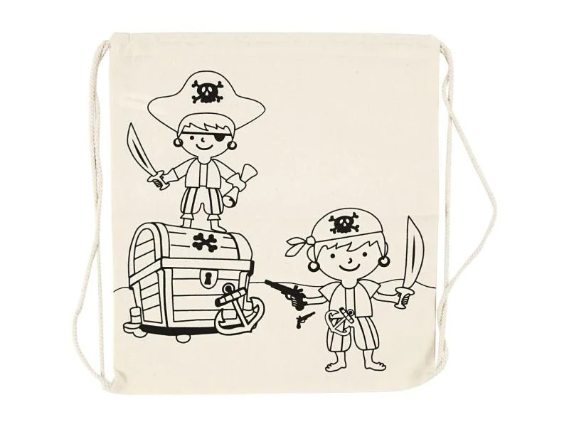 Creativ Company Turnbeutel 37 x 41 cm Hellnatur, Piraten