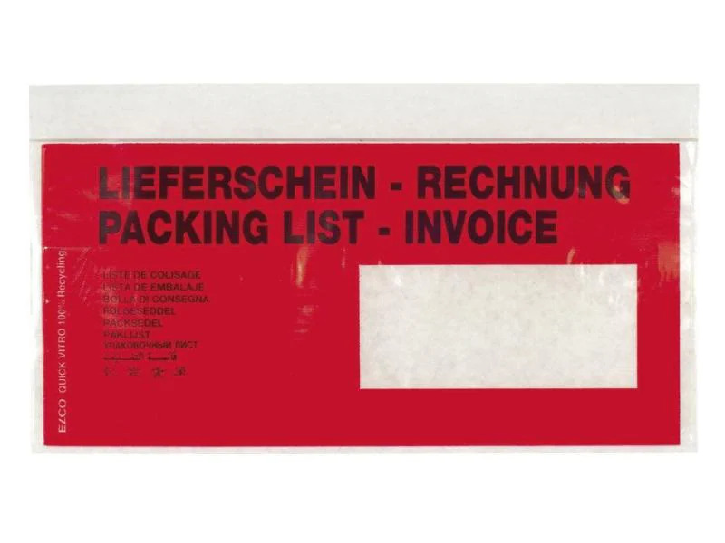 ELCO Dokumententasche Quick Vitro C5/6 Fenster rechts, 250 Stück