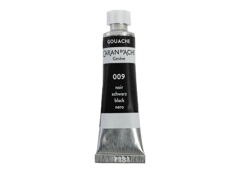 Caran d'Ache Wasserfarbe Gouache 10 ml, Schwarz