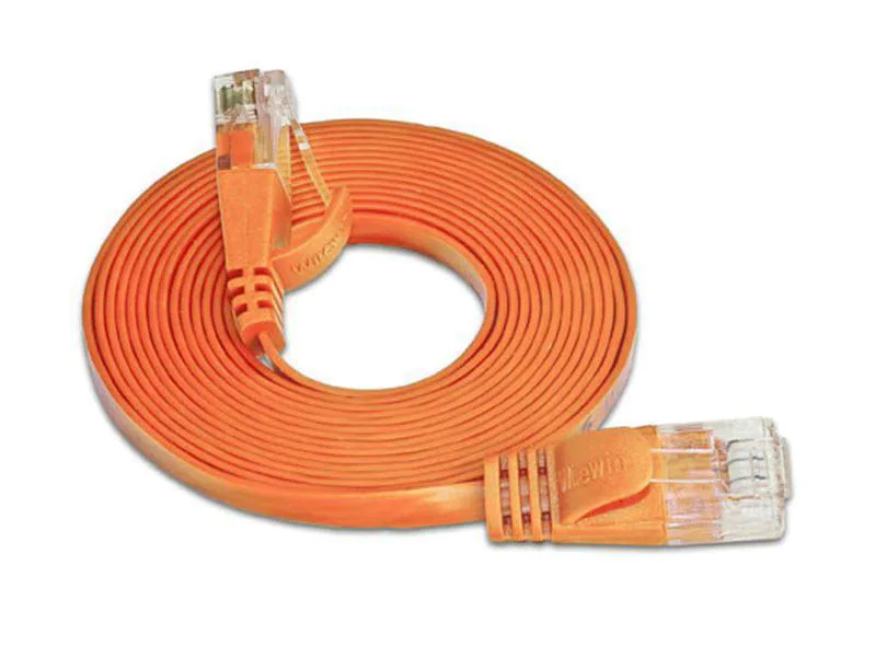 SLIM Slimpatchkabel RJ-45 - RJ-45, Cat 6, UTP, 0.15 m, Orange