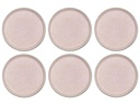 Bitz Frühstücks- &amp; Dessertteller  Ø 21 cm, 6 Stück, Grau/Rosa
