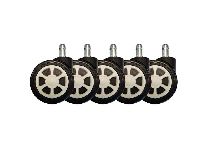 LC-Power Ersatzrollen Gaming Stuhlrollen 5er Set Weiss