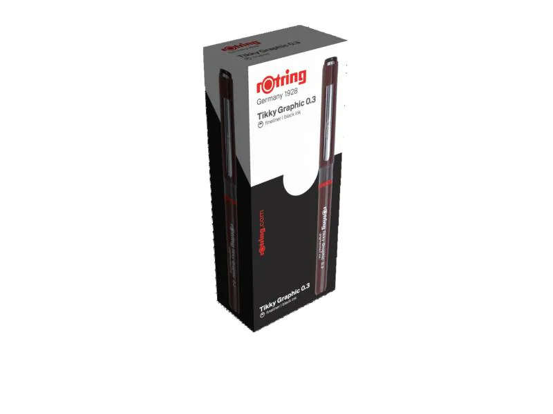 Rotring Fineliner Tikky Graphic 0.3 mm, Weinrot