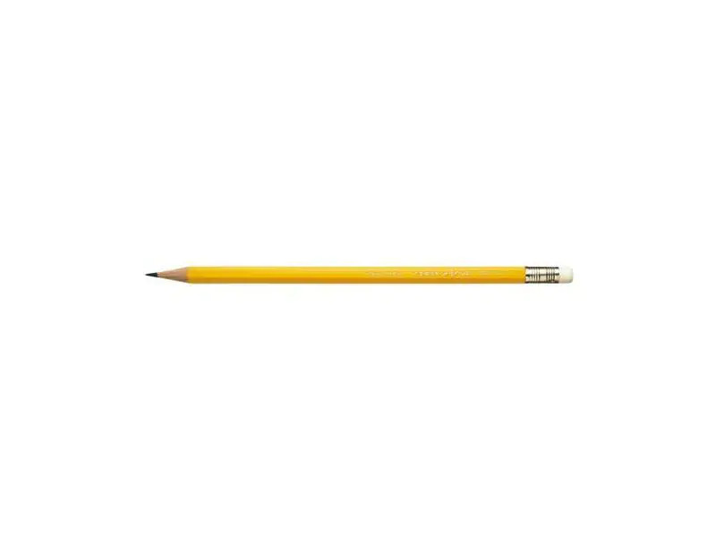Caran d'Ache Bleistift Gelb mit Radiergummi, HB