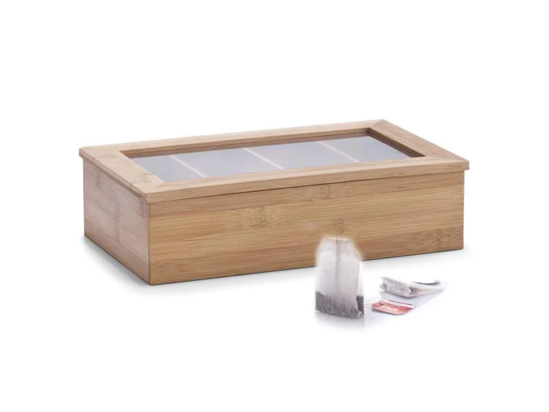 Zeller Present Teebeutel-Box Braun