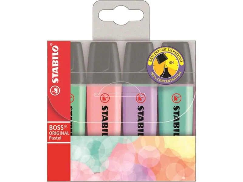 STABILO Textmarker Pastell 4 Stück