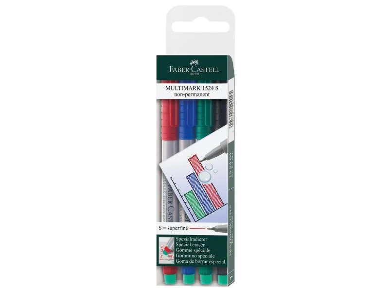 Faber-Castell Multimark superfein, 4er Etui