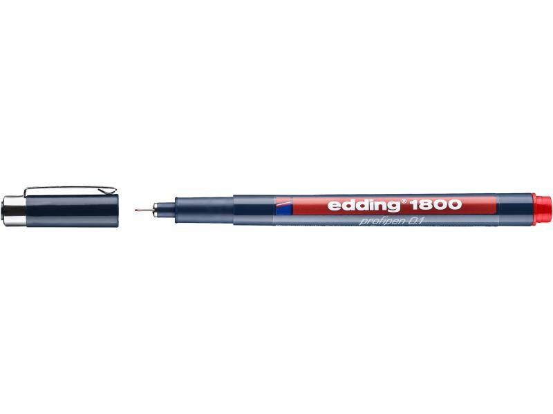 edding Profipen 1800 0.1, 0.25 mm, Rot