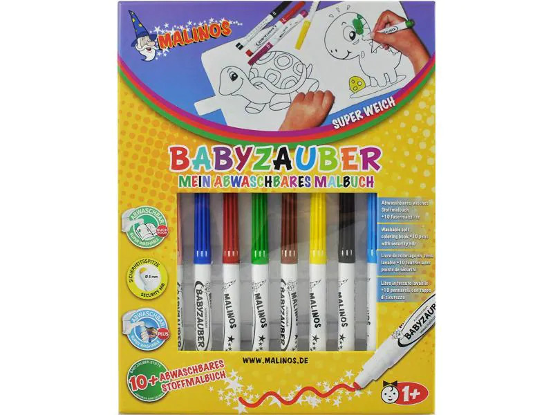 Malinos Filzstift Babyzauber mit Malbuch