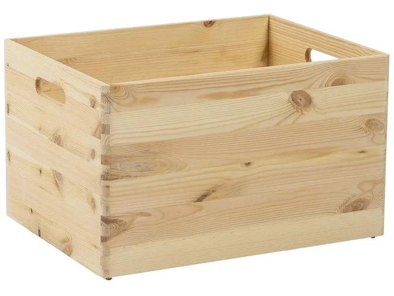 Holz Zollhaus Aufbewahrungskiste Kiefer 30 x 23 x 40 cm, Braun