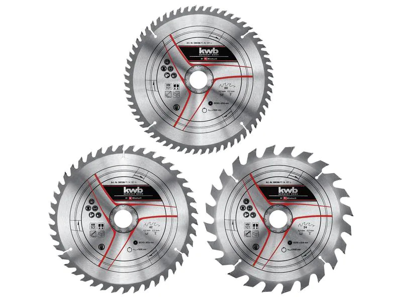 Einhell Kreissägeblatt-Set Ø 250 x 30 mm, 3 Stück