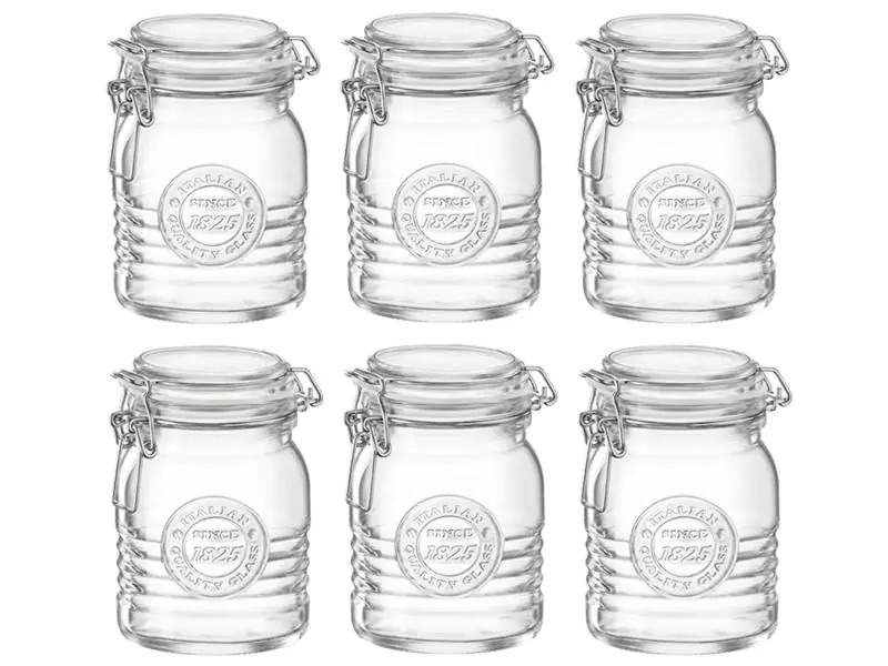 Bormioli Rocco Einmachglas Officina 1825 750 ml, 6 Stück 