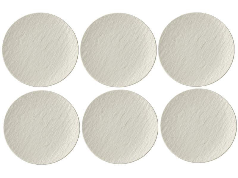 Villeroy &amp; Boch Frühstücks- &amp; Dessertteller Manufacture Rock 6 Stk. Weiss