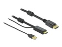 Delock Kabel HDMI – Displayport, HDMI/USB 2.0 - DisplayPort, 1 m