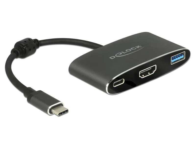 Delock Adapter USB-C - HDMI, USB 3.0 Schwarz