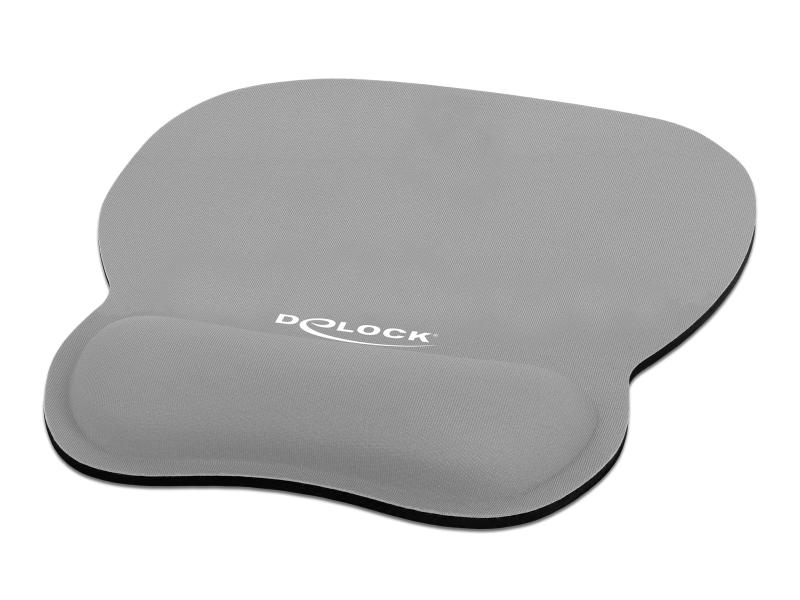 Delock Ergonomische Mausmatte mit Handballenauflage Grau