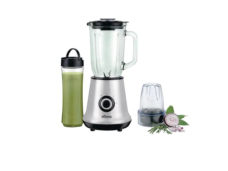 Koenig Standmixer Set Kompakt Silber/Schwarz