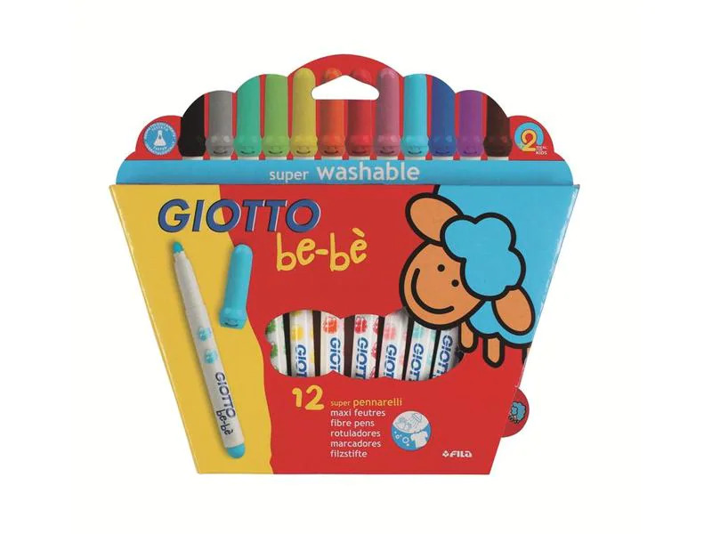 Giotto Filzstift be-bé 12 Stück, Mehrfarbig
