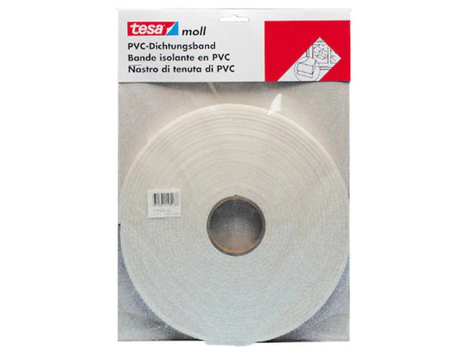 tesa Dichtungsband moll PVC 10 m x 12 mm 1 Stück, Grau