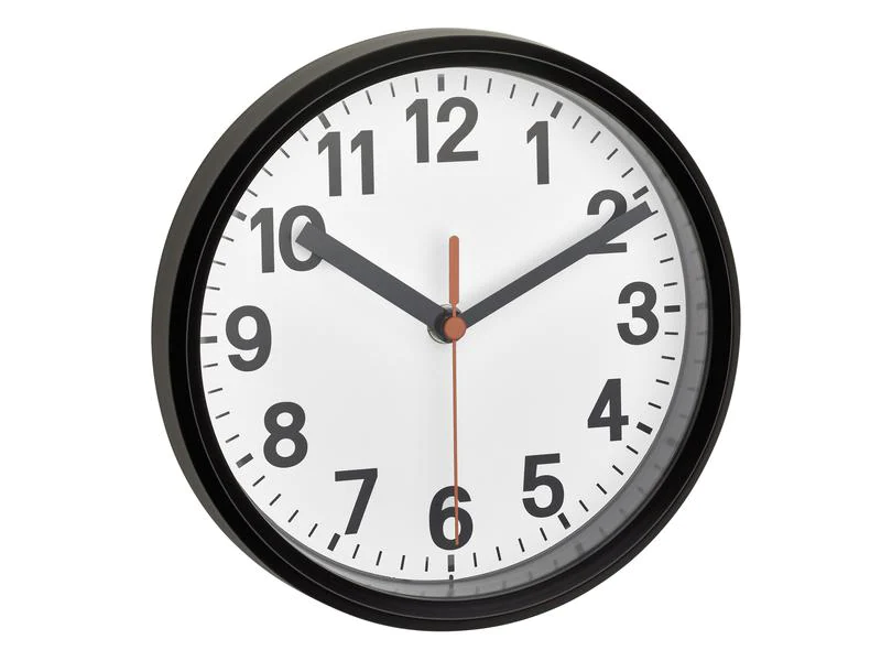 TFA Dostmann Funk-Wanduhr Analog Schwarz