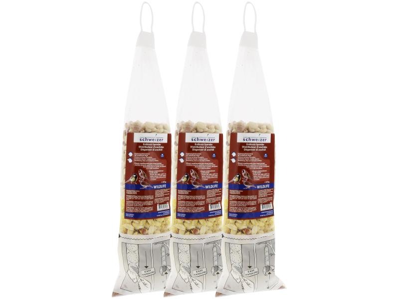 Eric Schweizer Wintervogelfutter Premium Erdnuss-Spender, 3 x 475 g