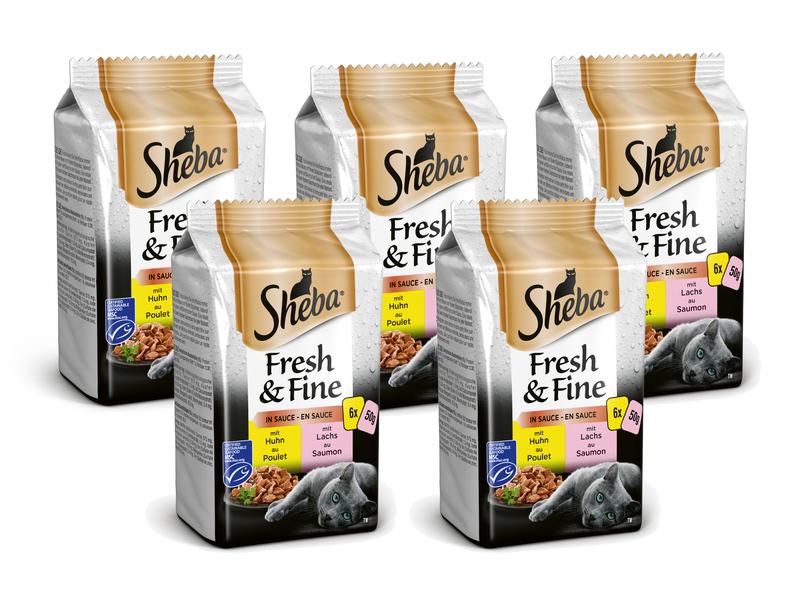 Sheba Nassfutter Fresh &amp; Fine in Sauce Feine Vielfalt, 30 x 50 g