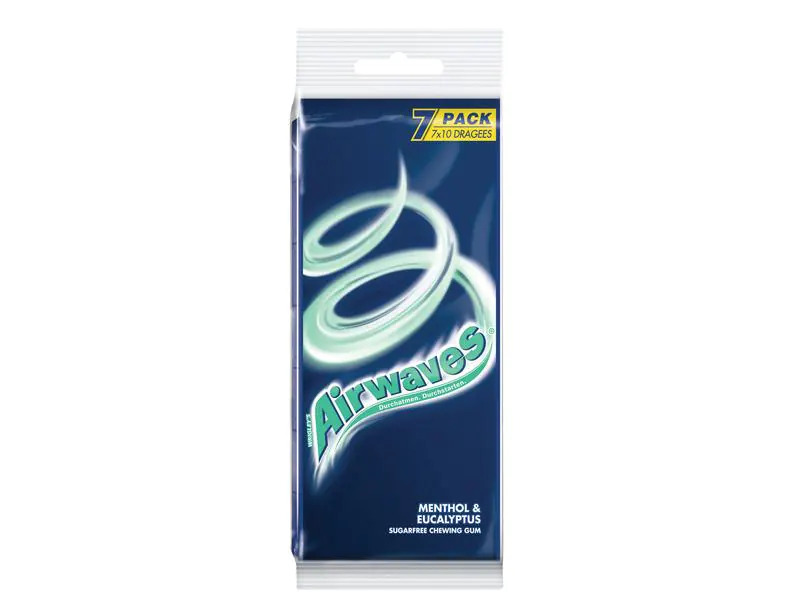 Airwaves Kaugummi Menthol &amp; Eukalyptus 7 x 14 g