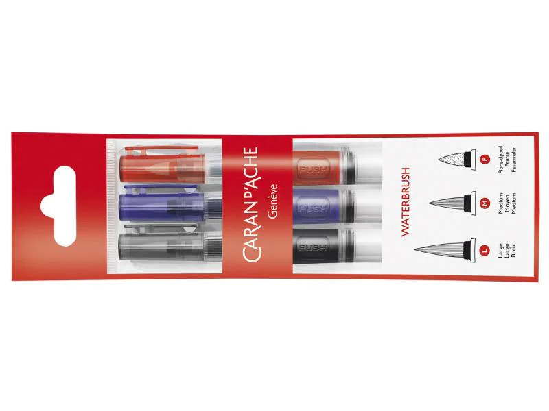 Caran d'Ache Wassertankpinsel Aquarell 3 Stück