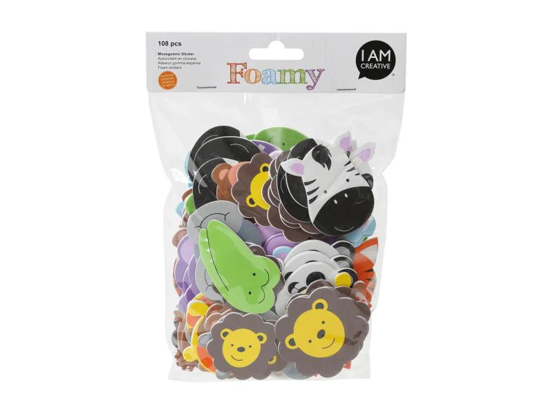 I AM CREATIVE Motivsticker Zoo Tiere 108 Stück