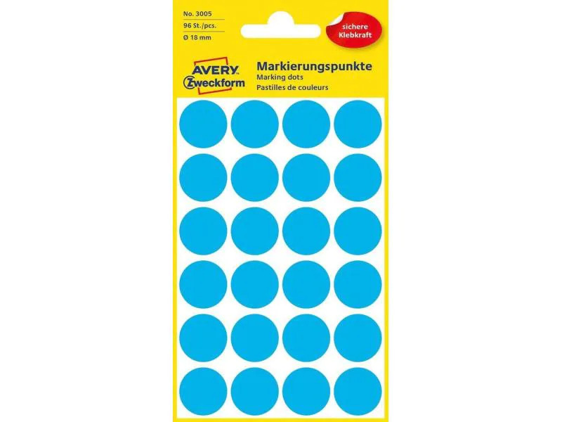 Avery Zweckform Klebepunkte 18 mm Blau