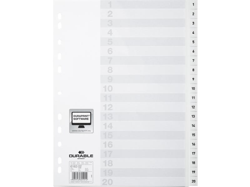 DURABLE Register A4 1-20, mit Indexblatt