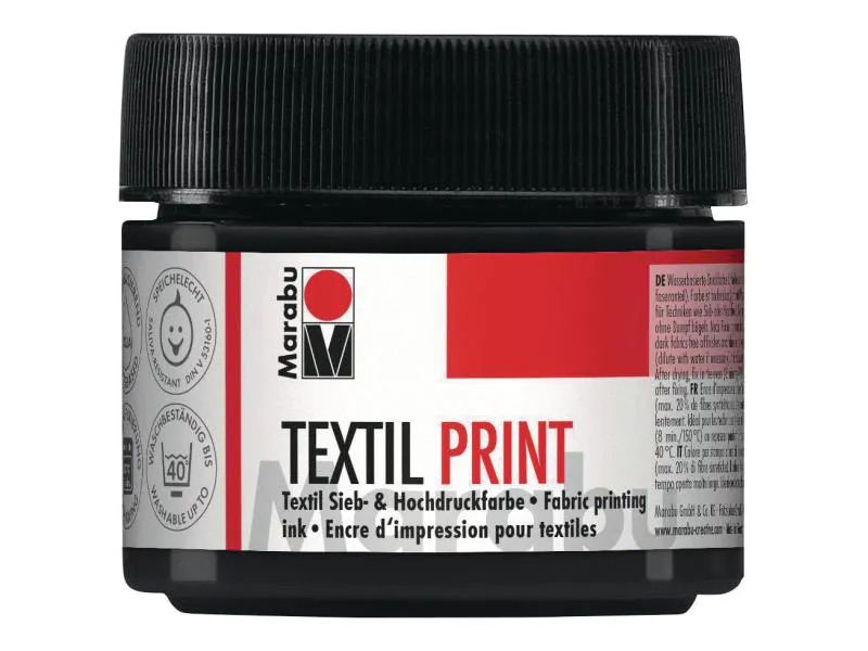 Marabu Textilfarbe Texil Print 100 ml Schwarz