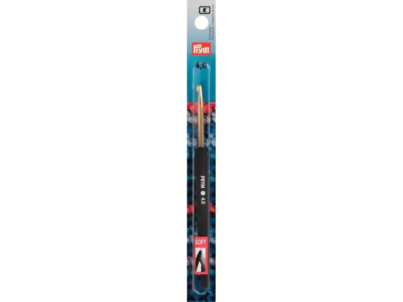 Prym Häkelnadel Ø 4 mm, Wolle, Soft-Griff