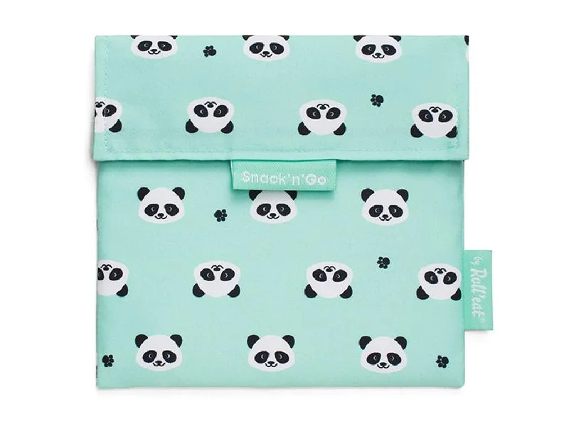 Roll'eat Lunchbeutel SnacknGo Animals Mint, Panda