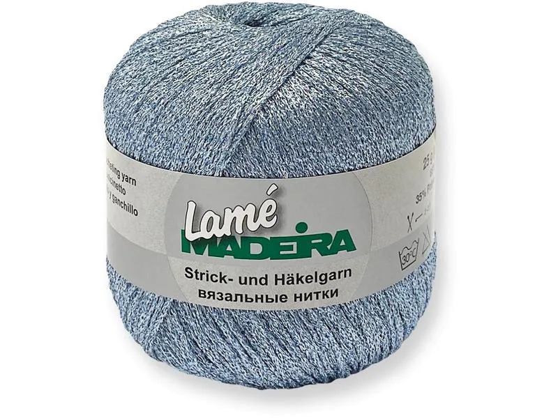 Madeira Häkel- und Strickgarn Lamé 25 g, 175 m, Hellblau