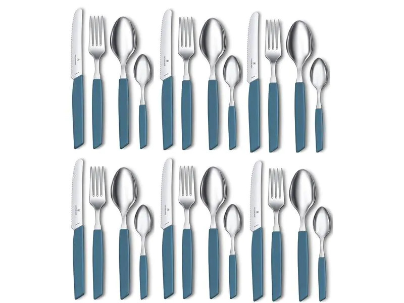 Victorinox Besteck-Set Swiss Modern 24-teilig, Blau