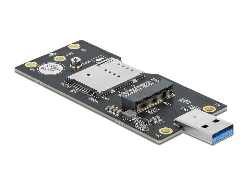Delock Externes Gehäuse USB 3.0 zu M.2 mit SIM Slot