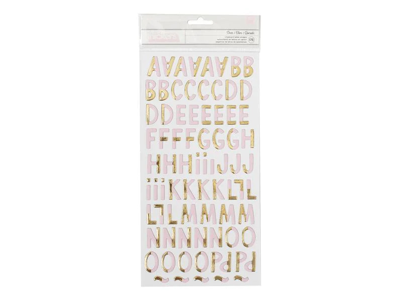 American Crafts 3D-Sticker Dear 175 Stück, Gold