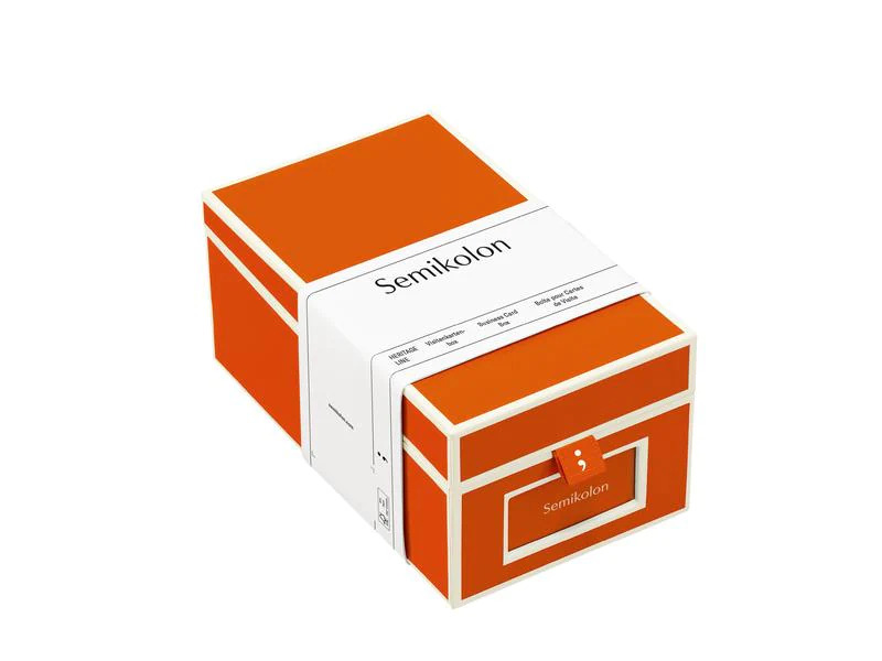 Semikolon Visitenkartenbox Orange