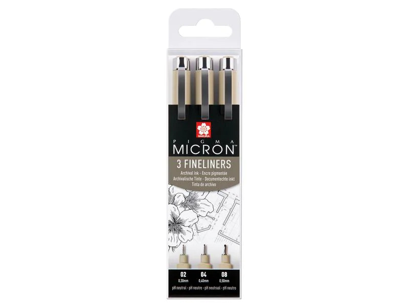 Sakura Fineliner Pigma Micron 3-teilig