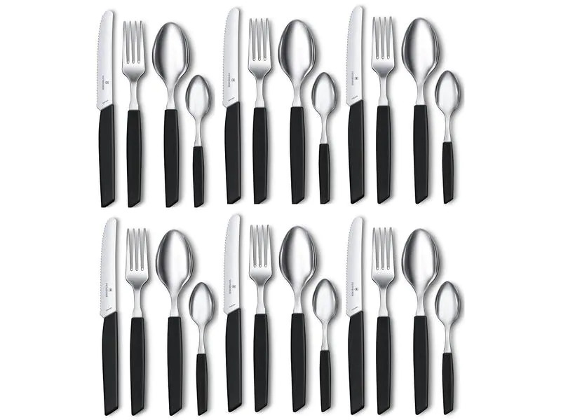 Victorinox Besteck-Set Swiss Modern 24-teilig, Schwarz