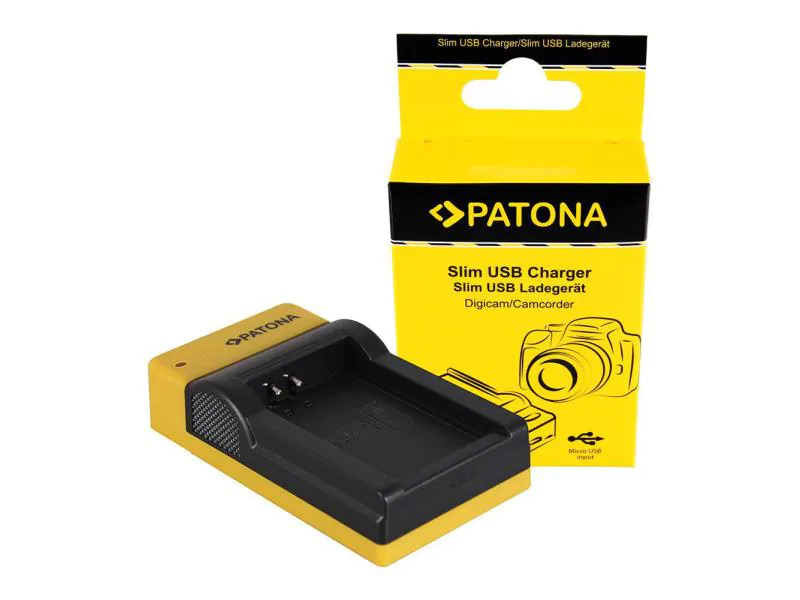 Patona Ladegerät Slim Micro-USB zu Canon LP-E12 EOS M