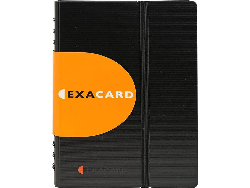 Exacompta Visitenkartenbuch Exactive Exacard für 120 Karten, Schwarz