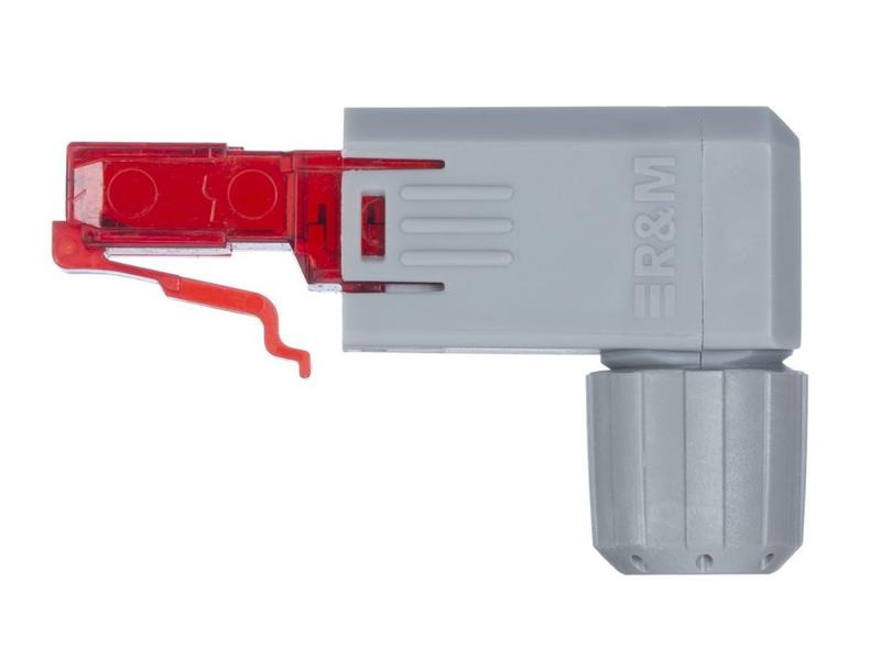 R&amp;M Stecker FM45 Cat. 6A, 90°, 1 Stück, Grau