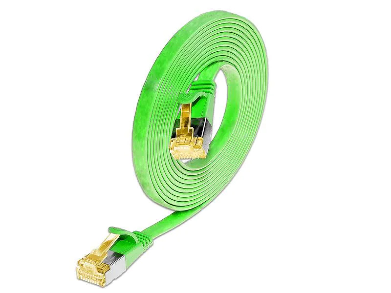 SLIM Slimpatchkabel  Cat 6A, U/FTP, 0.25 m, Grün