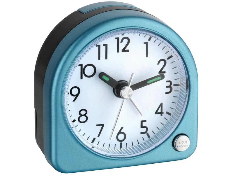TFA Dostmann Klassischer Wecker Blau-Metallic