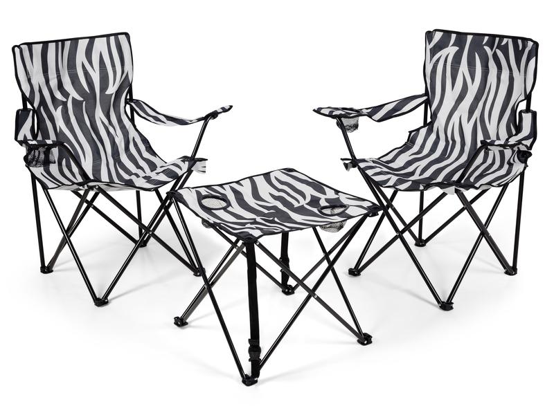 Zebraffo Camping-Sitzgarnitur Zebra 3er