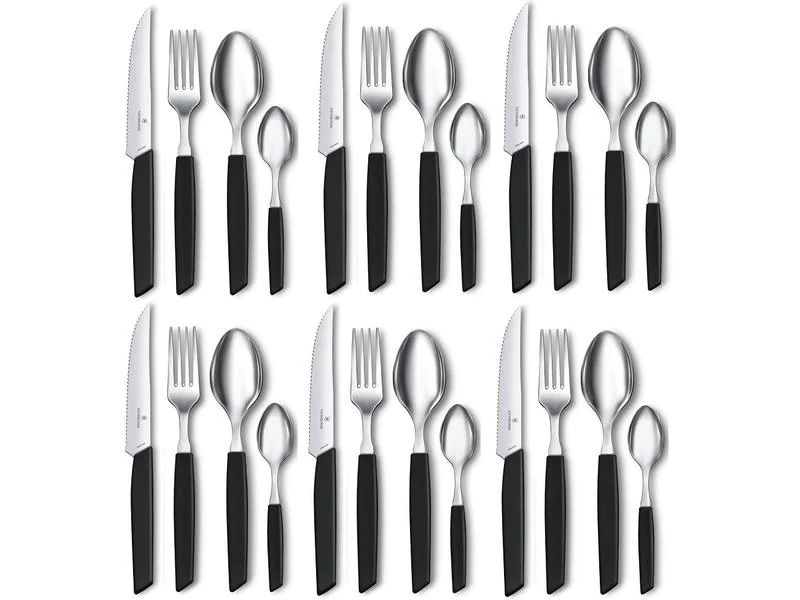 Victorinox Besteck-Set Swiss Modern 24-teilig, Schwarz
