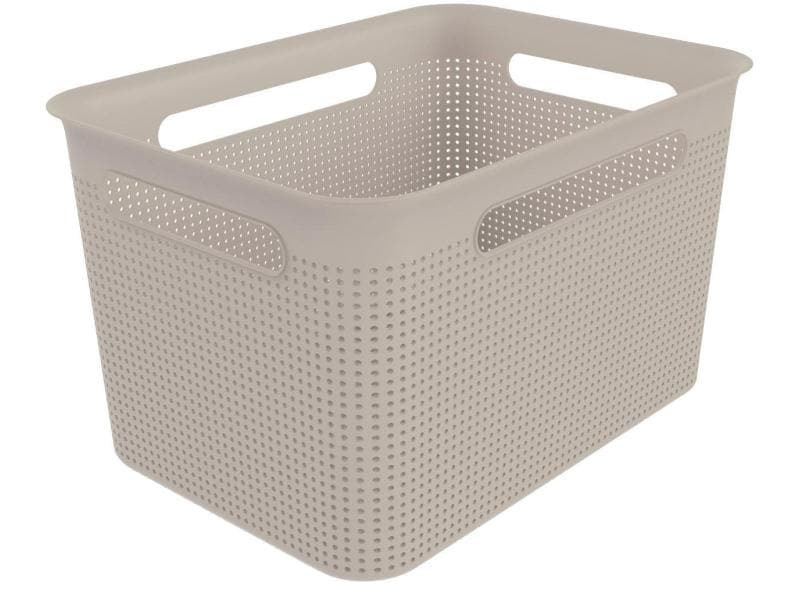 Rotho Aufbewahrungsbox BRISEN 16 l, Cappuccino